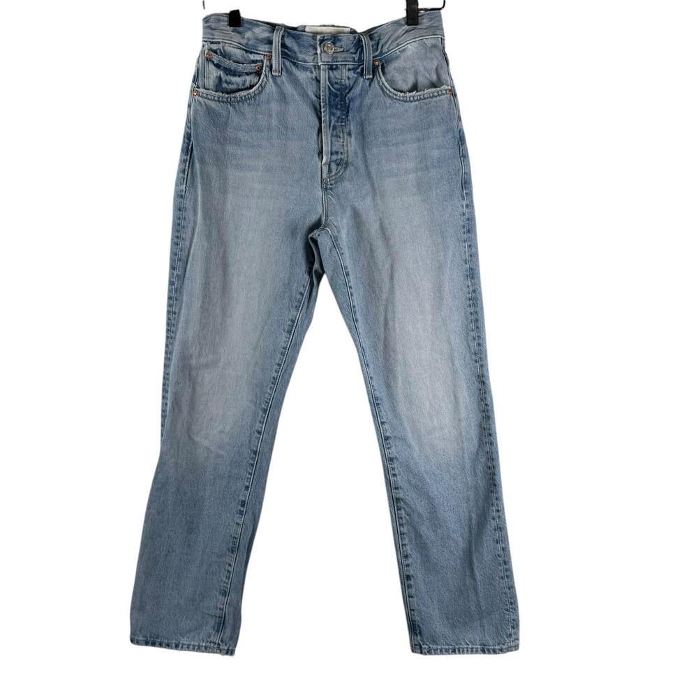 Mother High Waisted Hiker Hover Jeans Didin't I Tell You Straight Leg Size 28